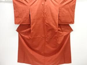 未使用品　縞織り出し手織り紬着物